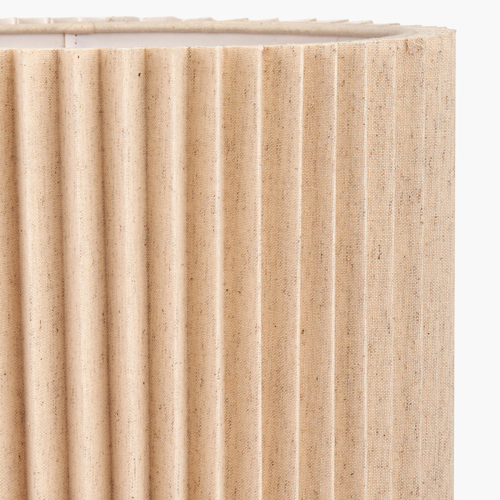 Callista 30cm Natural Linen Hard Pleat Lampshade